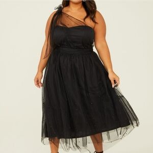 Arula Vivienne Tulle Maxi Dress in black B 18 20 2X